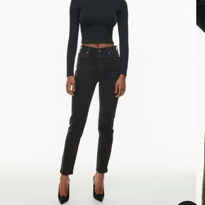 Denim Forum Aritzia Yoko High‎ Rise Slim Size 28 Black
